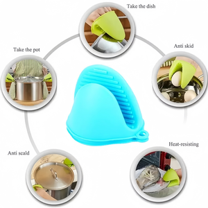 Mini guantes <span class=keywords><strong>de</strong></span> silicona engrosada para horno, manoplas antiescaldado para el hogar, cocina, microondas, hornear, pinza <span class=keywords><strong>de</strong></span> mano antideslizante - Product Image 3