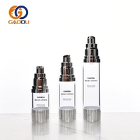 Flacon cosmétique en plastique acrylique rechargeable de 15 ml, 30 ml, 50 ml, 100 ml, flacon pompe sans air pour fond de teint, lotion, sérum