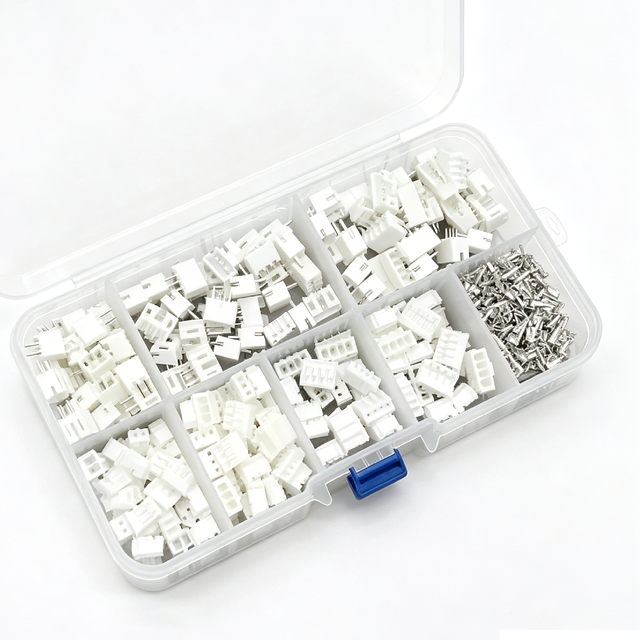 450Pcs PH2.0 2.0mm Connector Kit 2P 3P 4P Straight Pin Header Housing Crimp Terminal Assortment Compatible with JST-PH2.0