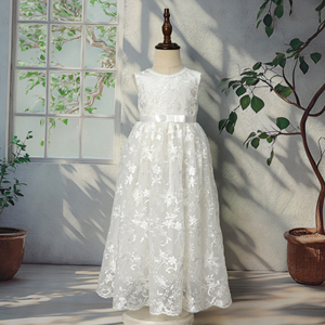 Vestido de <span class=keywords><strong>bautizo</strong></span> Fiesta de bautismo <span class=keywords><strong>para</strong></span> <span class=keywords><strong>niñas</strong></span> occidentales Vestido de baile de tul sin mangas blanco Antiarrugas 3-24M Ropa formal <span class=keywords><strong>para</strong></span> bebés y niños pequeños - Product Image 2