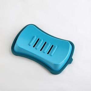 Porte-savon en plastique de forme irrégulière, détachable, surface lisse, design minimaliste, organiseur de salle de bain pour la maison et l'hôtel - Product Image 3