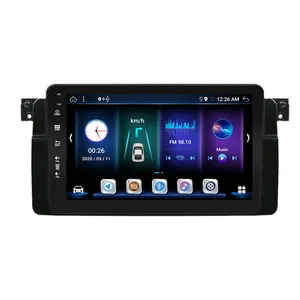Lecteur multimédia de voiture avec Navigation automatique de 10.1 pouces, système Android 12, wi-fi 6 + 128G, lecteur CarDVD pour BMW E46