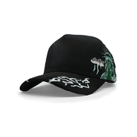 Nueva Llegada, Gorras de Béisbol Casuales de 5 Paneles con Logotipo Personalizado, Bordado Luminoso Thunder, Visera Curva, Diseño de la Estatua de la Libertad