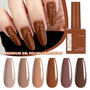 Collection BIN Mocha Brown Vernis <span class=keywords><strong>mat</strong></span> personnalisé 6 pièces 10 ML Non toxique Certifié MSDS Ensemble de vernis gel UV Nail Art Manucure - Product Image 2