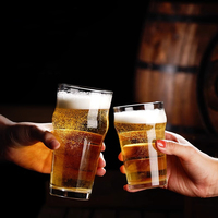 Verres à bière transparents de 19oz verres à bière surdimensionnés de grande capacité Soda Craft verre à boire sans plomb pour Restaurant