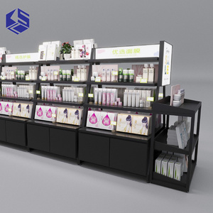 Soporte <span class=keywords><strong>de</strong></span> exhibición <span class=keywords><strong>de</strong></span> cosméticos y maquillaje moderno con islas centrales <span class=keywords><strong>de</strong></span> doble cara - Product Image 3