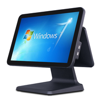 Terminal de Caixa com Tela Dupla de 15.6" e Toque, Hardware Completo, Sistema POS com Gaveta e Software para Checkout de Loja