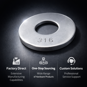 <span class=keywords><strong>Rondelle</strong></span> plate surdimensionnée en <span class=keywords><strong>acier</strong></span> inoxydable Sokun, grande taille, norme DIN 9021, <span class=keywords><strong>diamètre</strong></span> extérieur 50 mm, qualité A, pour la distribution de la charge - Product Image 1