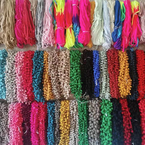 Multi Colors Ball Lace Decorative Tassel Design <strong>POM</strong> <strong>POM</strong> <strong>Trim</strong> - Product Image 2