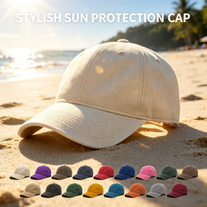 Casquette Snapback Souple Unie avec Logo Personnalisé pour Activités de Plein Air, Plage, Sport, Protection Solaire – Chapeau de Baseball en Coton Lavé - Product Image 1