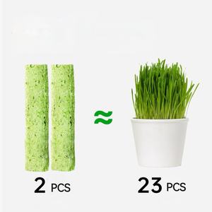 Bâtonnets de gazon pour chat lyophilisés avec logo personnalisé, riches en protéines de poulet, légumes et fruits - Product Image 3