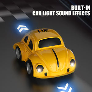 Nouvelle Voiture Télécommandée Mini 2.4G Beetle 2 Canaux avec Phares Sonores et Fonction de Stockage, Modèle de Voiture Moulé sous Pression Rechargeable - Product Image 3