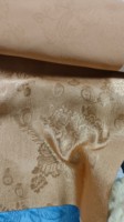 Tissu de rideau en polyester non tissé 100% avec motif gaufré style artistique, occultant total, isolant thermique et insonorisant