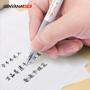 Bút Gel Genvana Bán Buôn, In Logo Tùy Chỉnh, Dung Lượng Mực Lớn, Ngòi Kim Loại Siêu Mảnh, Màu Trắng, Có Thể Thu Vào, Ngòi 0.5mm - Product Image 4