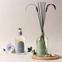 Diffuseur d'huiles essentielles aromathérapeutiques sans alcool en verre de rotin, personnalisé par une marque de luxe, grande capacité, durée de 120 à 180 jours