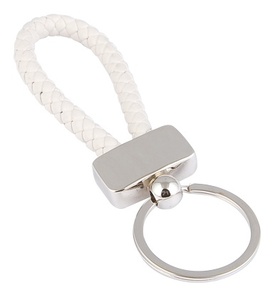 <span class=keywords><strong>2025</strong></span> cá nhân giá rẻ bán buôn bện dây đeo vòng da kim loại Keychain - Product Image 2