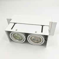 Morden Design moderne Trimless Double tête LED Downlight Meilleur prix Corps en fer projecteur pour hôtel Meilleur Downlights