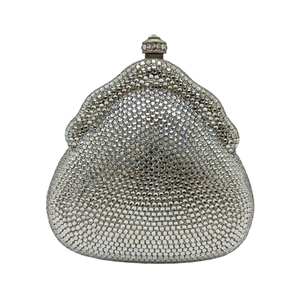 Women Shimmering Rhinestones <b>Clutch</b> Purse Vintage Round Crystals Evening Bag Shoulder Bag for <b>Wedding</b> Gala Travel - Product Image 1