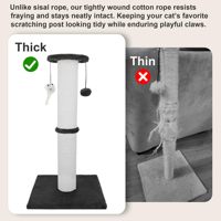 Starmon Cat - Griffoir pour chat robuste et plus épais en corde de sisal avec boule suspendue