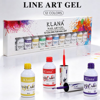 Kit de colle gel métallique 15 couleurs pour nail art, effet lumière stroboscopique, vernis pailleté longue durée pour le nail art et les détails, usage professionnel en salon