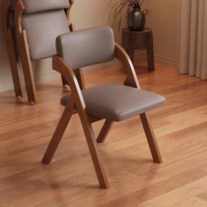 Sedia <span class=keywords><strong>da</strong></span> <span class=keywords><strong>Pranzo</strong></span> in Legno Massello con Telaio Scuro Pieghevole e Morbido Cuscino Beige in Stile Vintage Arredo per Casa e Ufficio per Soggiorno e Hotel - Product Image 4