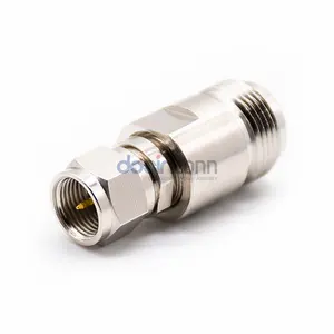 Adaptador RF Coaxial para F Macho 75 Ohms reto N fêmea