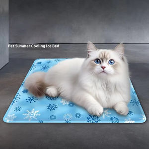 Luxuriöse, leichte, umweltfreundliche Kühlmatte & -unterlage für Hunde und Katzen – Weiche, rechteckige Schlafunterlage mit Cartoon-Print für den Sommer - Product Image 5