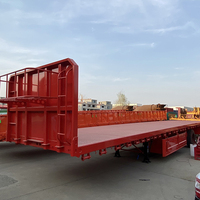 Semi-remorque porte-conteneurs à plateau plat Enxin à 3 essieux de 40 pieds avec cadre en acier haute résistance T700 pour le marché africain