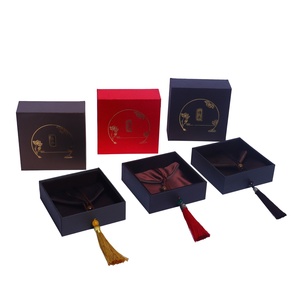Chinese Style Jewelry <b>Drawer</b> <b>Slide</b> Packaging Boxes with Velvet Pouch Vintage Elegant Jewellery Box with Tassel - Product Image 4