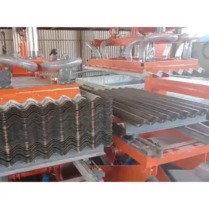 Gegolfd Fiber Beton Dakplaat Maken Lijn Cement Dakpan Machine