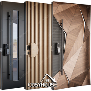 <span class=keywords><strong>Porte</strong></span> d'entrée pivotante de <span class=keywords><strong>sécurité</strong></span> de style américain moderne, grande <span class=keywords><strong>porte</strong></span> d'entrée extérieure principale, portes blindées modernes - Product Image 3