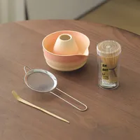 YUBIN Ensemble de préparation du thé japonais en céramique, bol à matcha, support pour fouet, résistant à la chaleur, écologique, portable, coffret cadeau