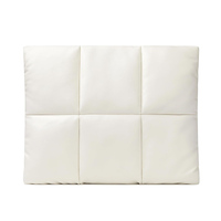 Housse de transport multifonctionnelle en cuir matelassé pour ordinateur portable avec logo personnalisé, imperméable, en PU