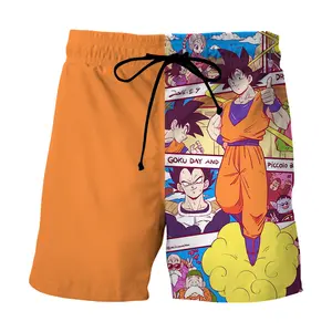 Summer Men's 3d Print Shorts Goku Anime Boys Sports Pants Beach Shorts Mens Sweat Pants Mens Designer Shorts