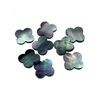 Cabochon en pierre naturelle multicolore trèfle à quatre feuilles, dos plat, pierre porte-bonheur pour la fabrication de bagues, pendentifs, boucles d'oreilles et bijoux