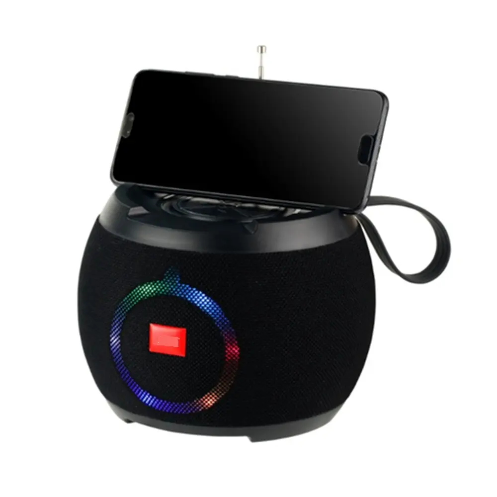 C15 Pro Speaker Bass Portabel Tahan Air Suara Bt 5.0 Rgb Speaker Nirkabel Mini Berkedip untuk Komputer Pemegang Ponsel Player