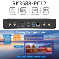 Reproductor de Señalización Digital PC12-RK3588 RK3588 8K con Salida Dual HD Android 12 para Video Wall en Centros Comerciales