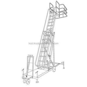 Plate-forme d'échelle mobile pliable en acier inoxydable échelles portables télescopiques pour l'inspection de l'eau carburant réservoir de gaz - Product Image 4