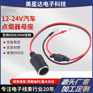 Support allume-cigare de voiture 12-24V avec boîtier à fusibles, câble de connexion et cordon d'alimentation - Product Image 1