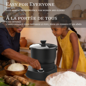 Machine à Fufu Professionnelle 6L Haute Puissance en Acier Inoxydable, Robot Culinaire Multifonctionnel Électrique et Mixeur Broyeur - Product Image 4