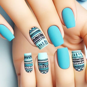 Горячая новинка: 24 шт. накладных ногтей для девочек, квадратные, 3D, с дизайном под подсолнух, искусственные типсы для маникюра из АБС-пластика - Product Image 3