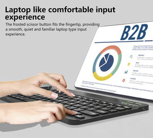 Consegna veloce ABS 78 tasti 10 pollici <span class=keywords><strong>tastiera</strong></span> Bluetooth Wireless ultrasottile compatibile <span class=keywords><strong>con</strong></span> iPad <span class=keywords><strong>Samsung</strong></span> Tablet - Product Image 5