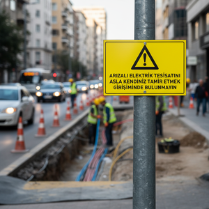 Nunca Intentes Reparar Cableado Eléctrico Defectuoso por Tu Cuenta - Señal de Tráfico - Product Image 3