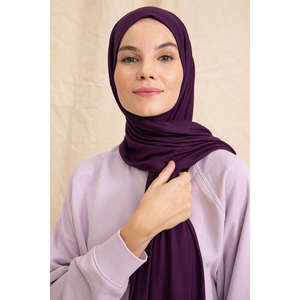 Écharpe en coton - Prune - Prune - Product Image 3