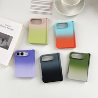 Coque de luxe pour iPhone Duo, couleur dégradée estivale, antichoc, en PC rigide, avec protection de charnière givrée