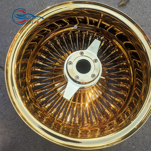 Jantes à rayons en acier chromé de luxe neuves 13x7 14x7 5 trous 5x114.3 pour voitures classiques - Product Image 4