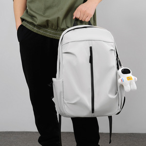 Feisha <b>Student</b> <b>Backpack</b> 14 Inches Solid Color Casual Everyday Use Neutral Gender - Product Image 3