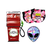 Bolsa de Mylar con Cierre Hermético a Prueba de Niños, con Protección UV Localizada y Holográfica, para 3.5g, a Prueba de Olores, para Empaque de Gomitas, con Corte Personalizado y Impresión Interior