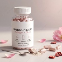Collagène en peptides pour la peau, les cheveux, les ongles et les articulations, capsules beauté pour adultes, 120 capsules, 60g, naturel, OEM ODM