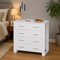 Commode à tiroirs en bois pour salon, best-seller, avec poignées métalliques